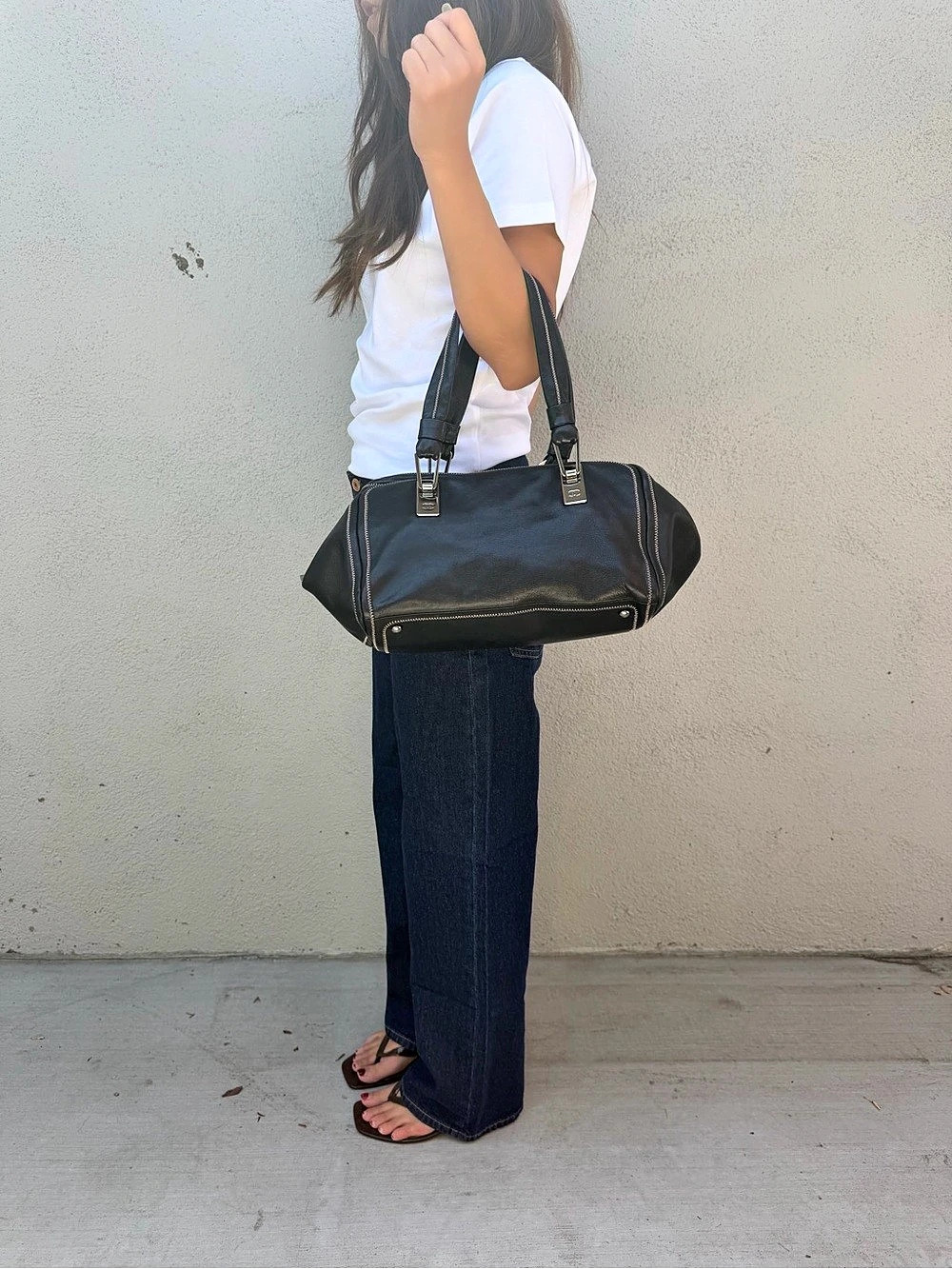 Chanel Black bowling Bag